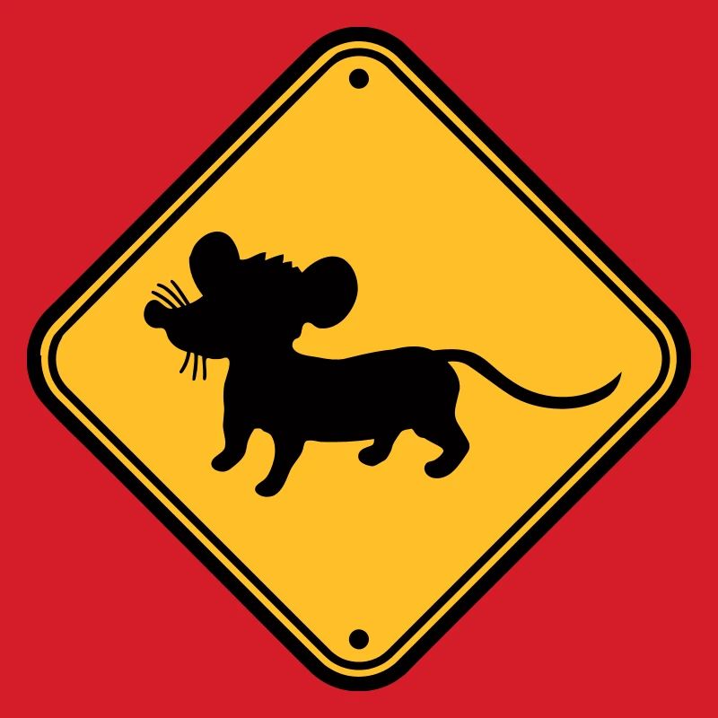 Evil Mouse Shield Warning Caution Caution Danger