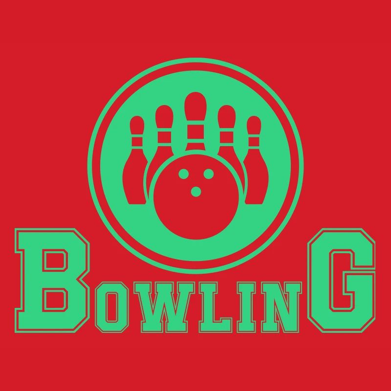 Conception de main de bowling rétro