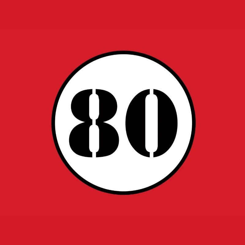 NUMBER 80 eighty birthday gift