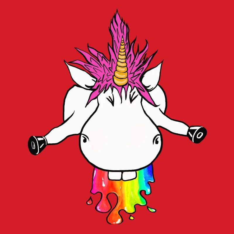 Regenbogen Einhorn Farbklecks Regenbogenkotze