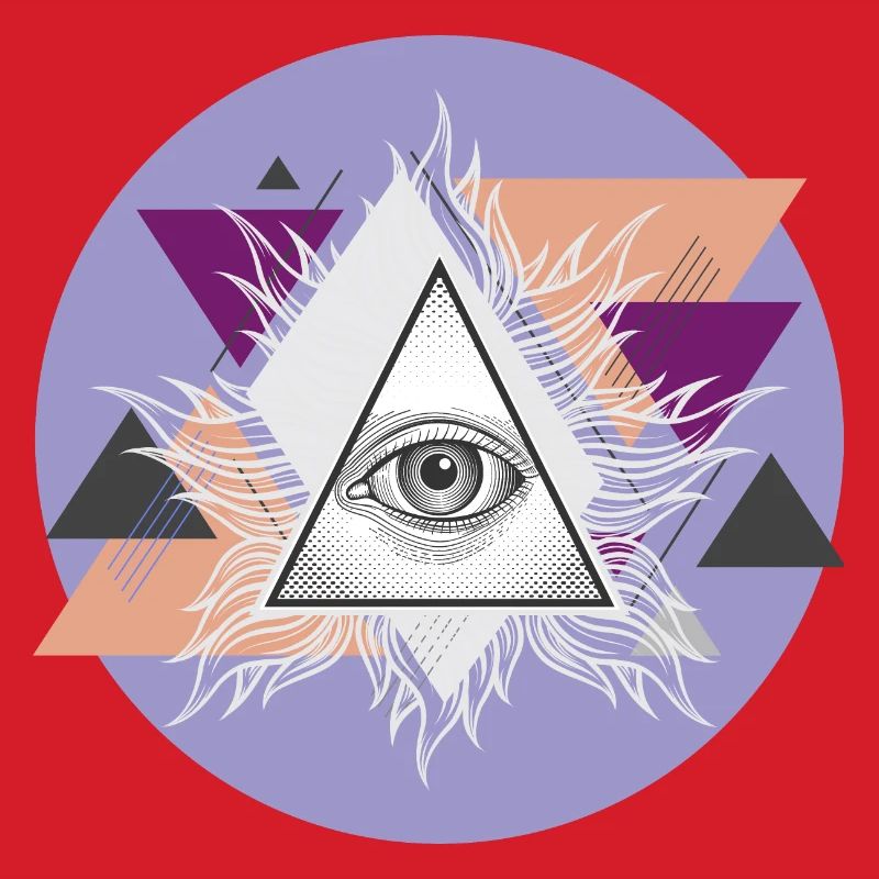Geometric Triangular Eye with Auras