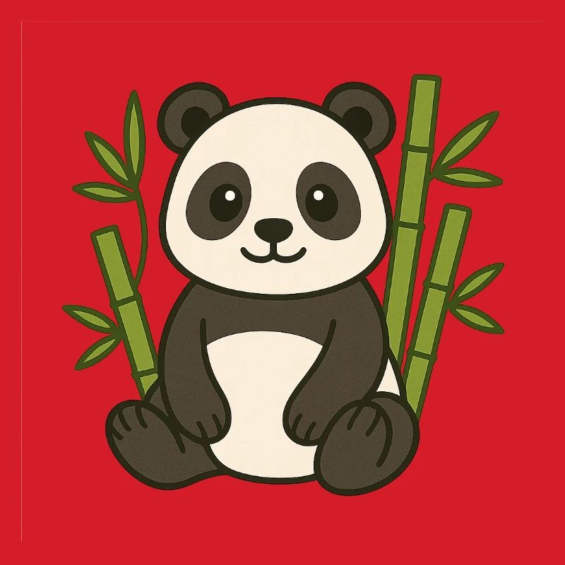 Panda dans la forêt de bambous