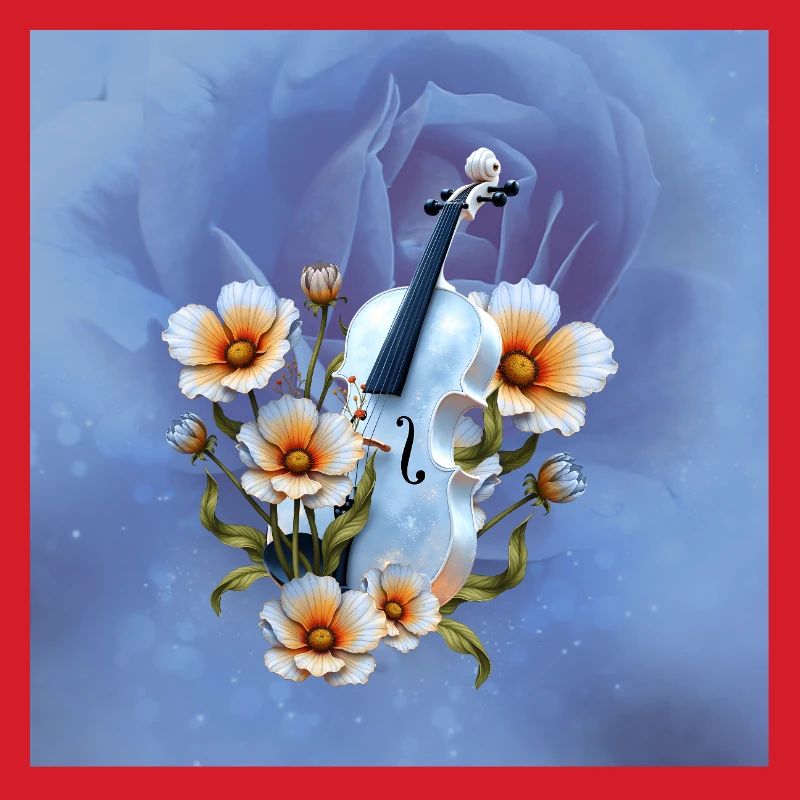 Violon Celeste à fleurs