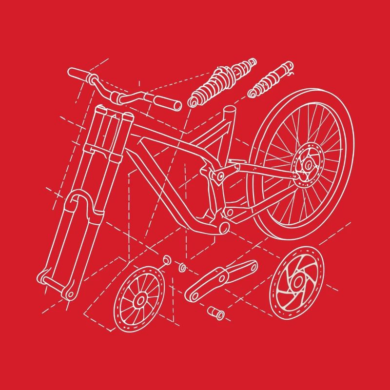 MTB Downhill Geometry Exploded View