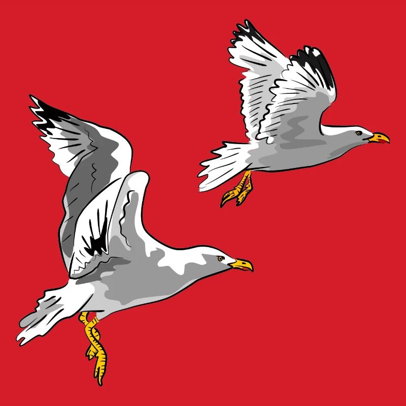 Möwen im Flug Design