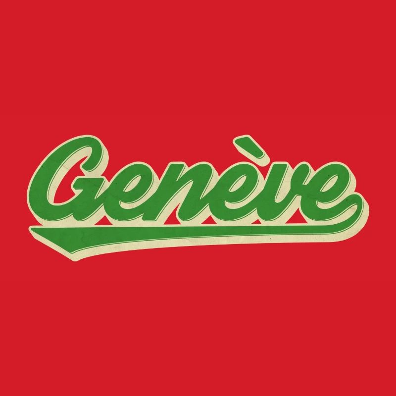 Genève Grün Retro Script