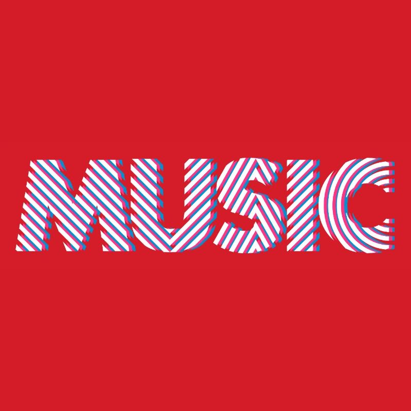 Music 3D – Modern Typography Retro Electro Design