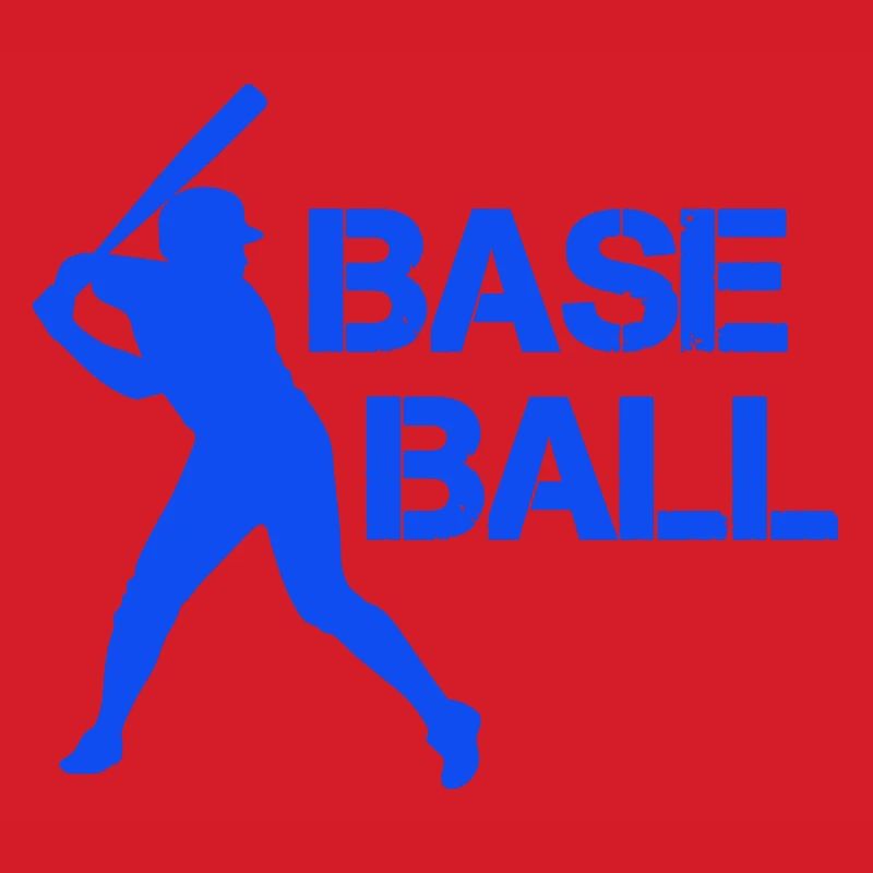 Silhouette de baseball en bleu éclat