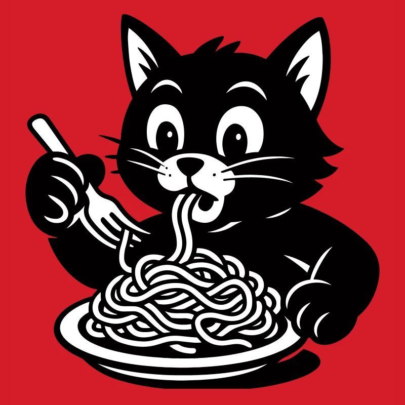 Cat Eats Spaghetti Meme