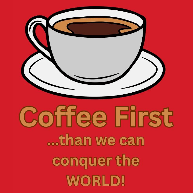 Coffee first than we can conquer the World