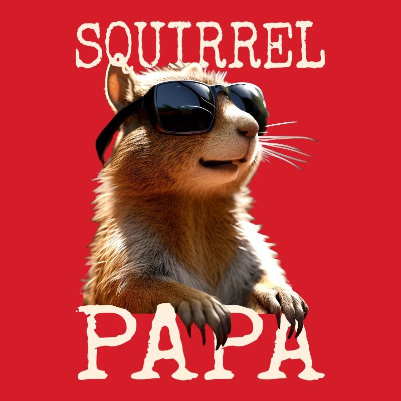 Squirrel Papa Eichhörnchen Daddy Vatertag Dad Paps