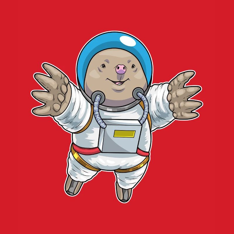 Mole Astronaut Space