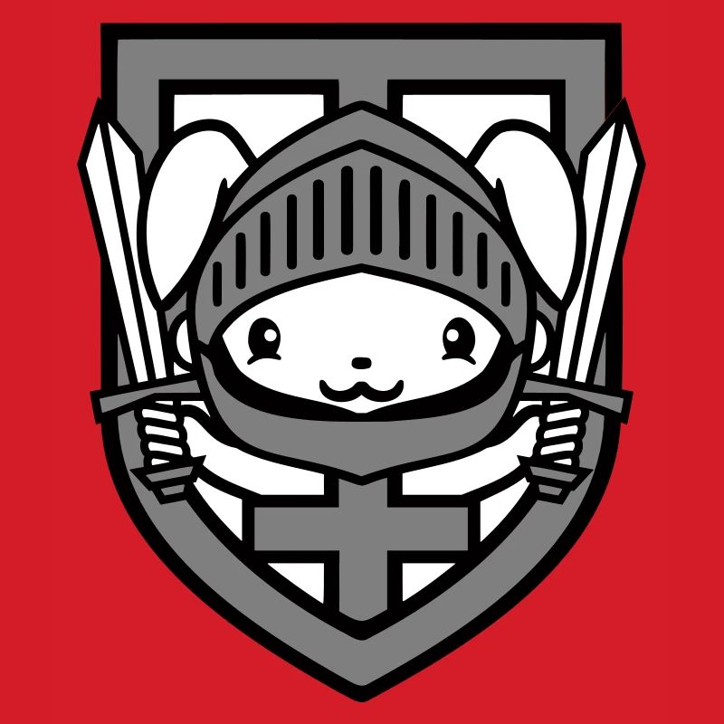 Rabbit Knight Sword Shield Armor Helmet Castle Hero