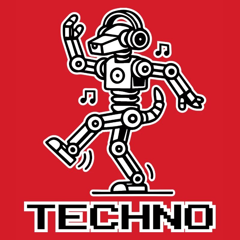 Dancing Robot Dog - Techno Rave Design