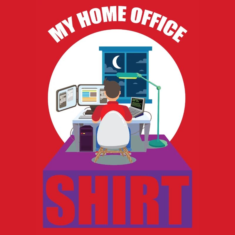 Night Shift Coder Programmer Desk Graphic