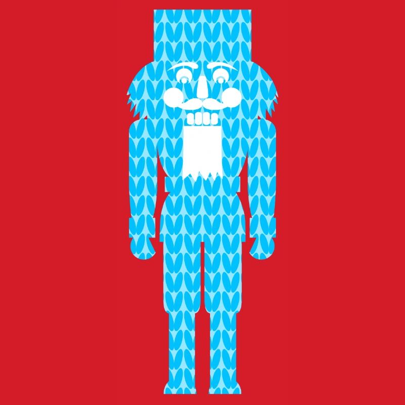 Nutcracker Knitting Pattern Pattern Blue Christmas