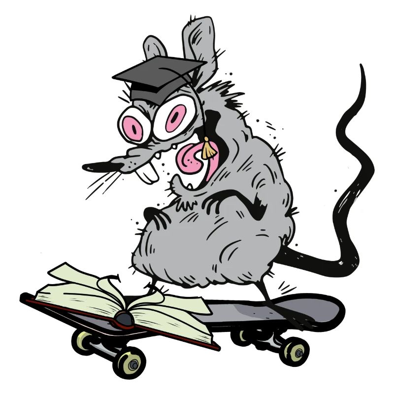Rat, Scholar, Student, Student, Skater, Skating