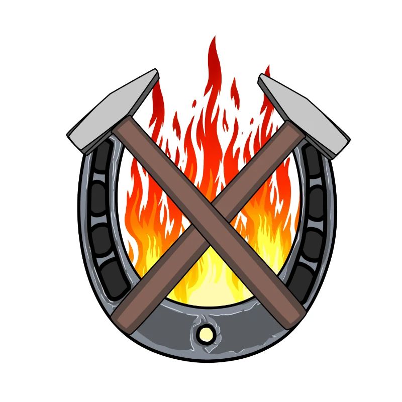 Fer à cheval Professions Forgeron Maréchal-ferrant Commerce Ardent