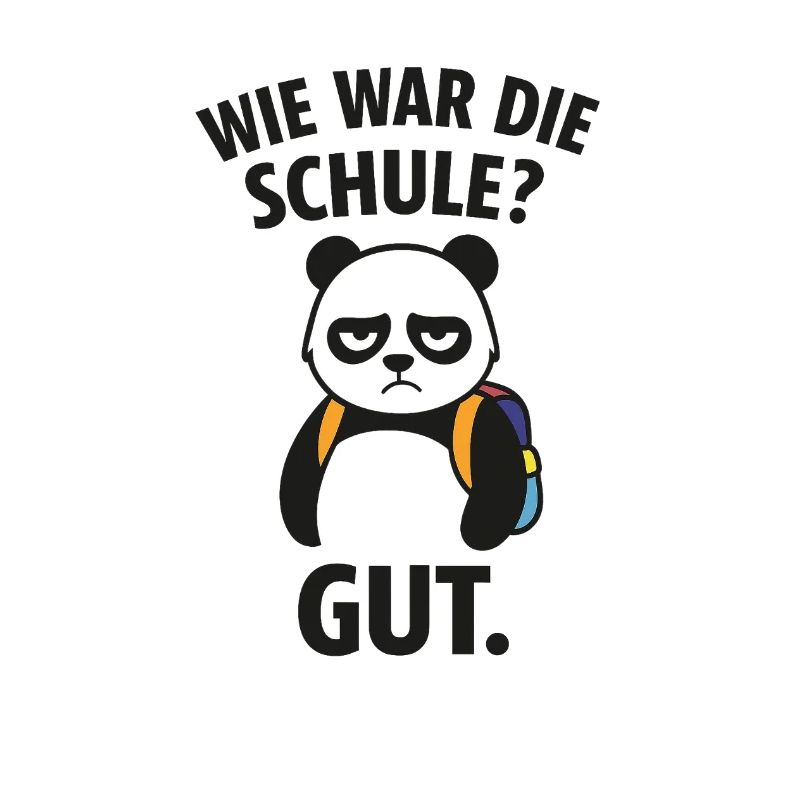 Panda with backpack school question