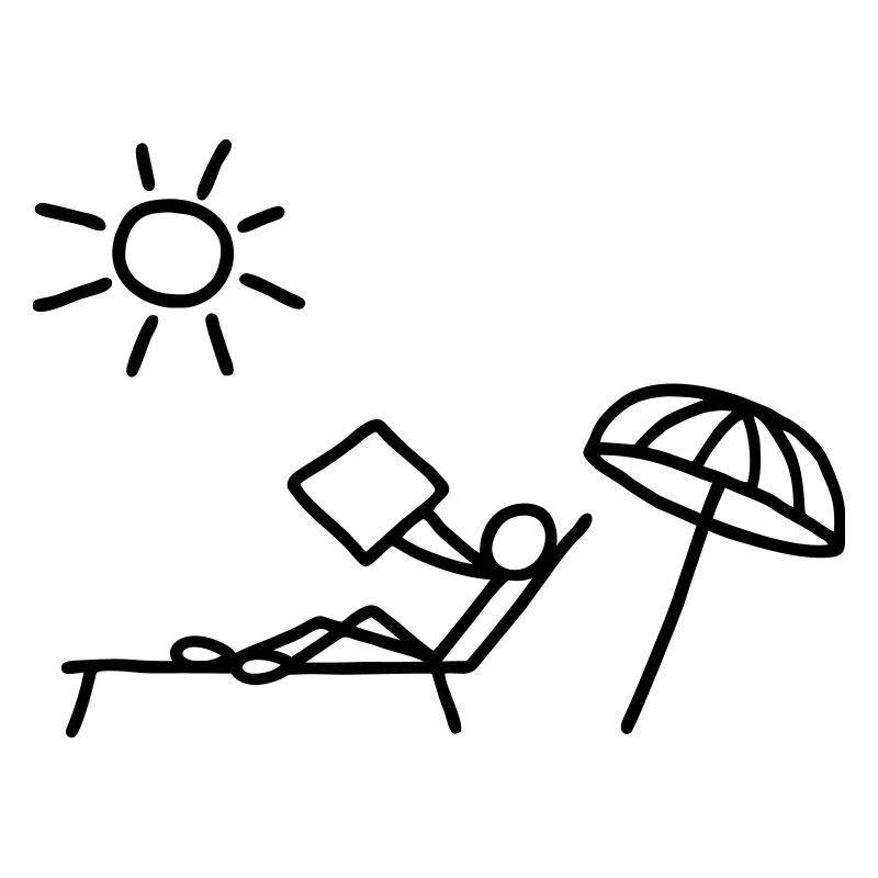 Read sunbathing & newspaper