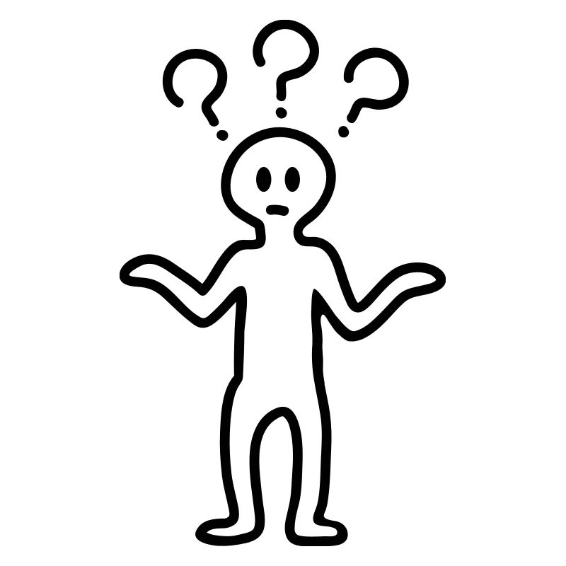Question mark males - Line