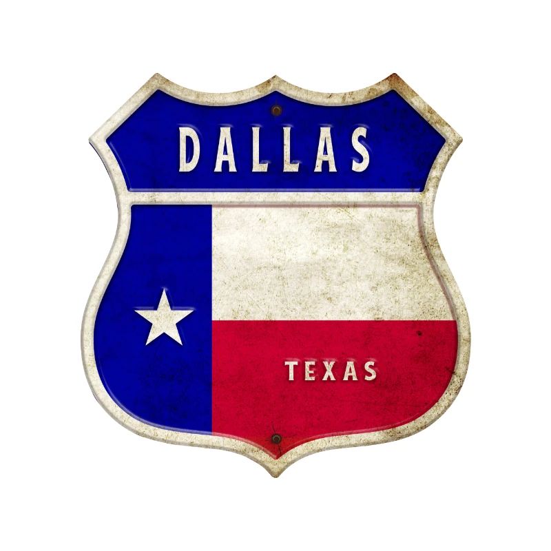 Dallas Texas crest flag design