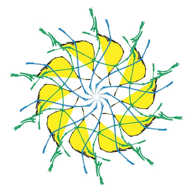 Random patterns circled