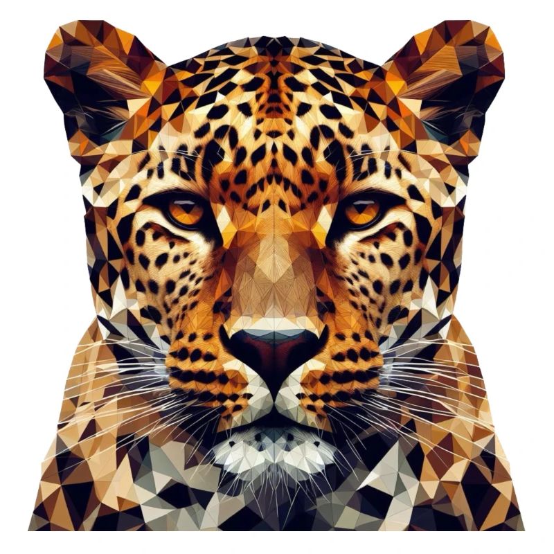 Leopard im Polygon-Stil