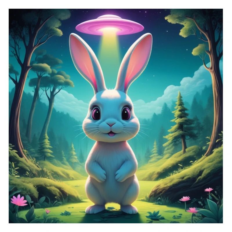 Rabbit with UFO
