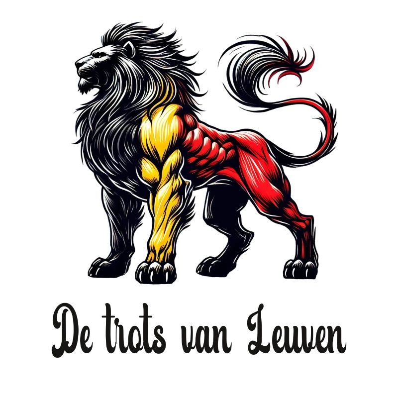 Design du drapeau lion de Louvain