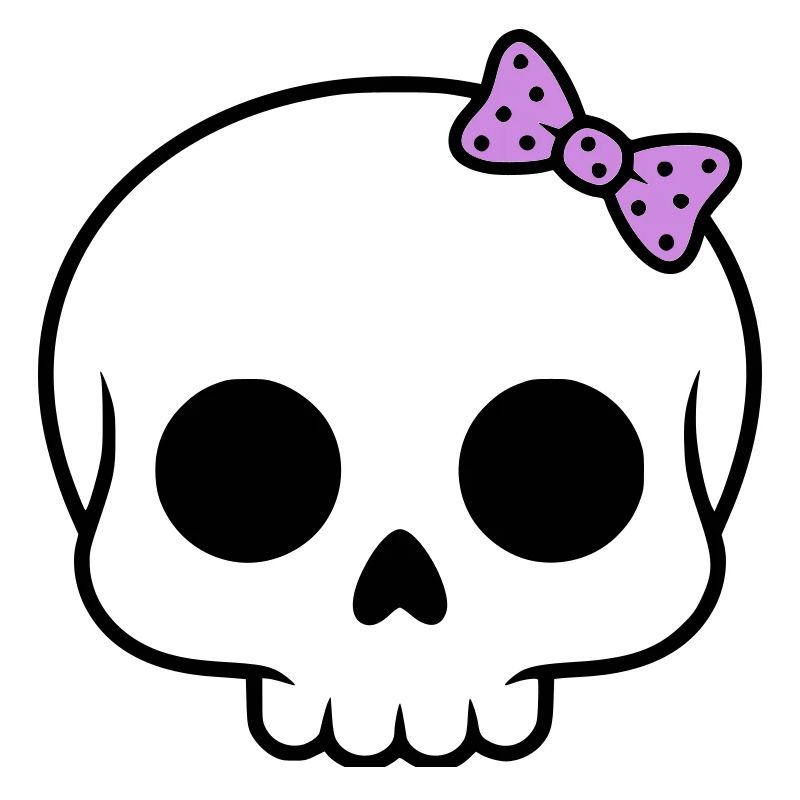 Cute skull with bow | Girly Goth