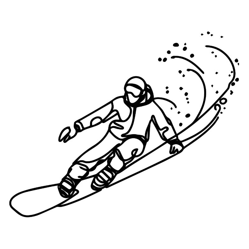Dessin de snowboarder