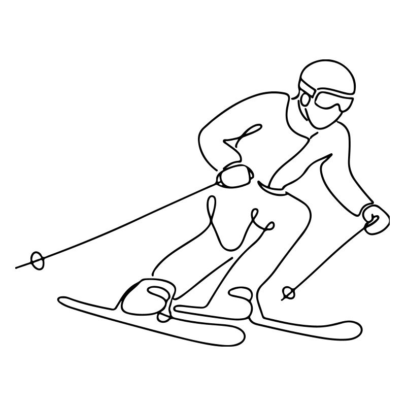 Skier Illustration
