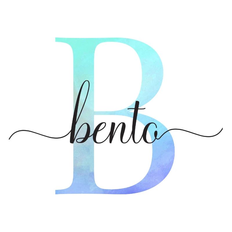 B| Monogram | Name | Bento | Watercolor