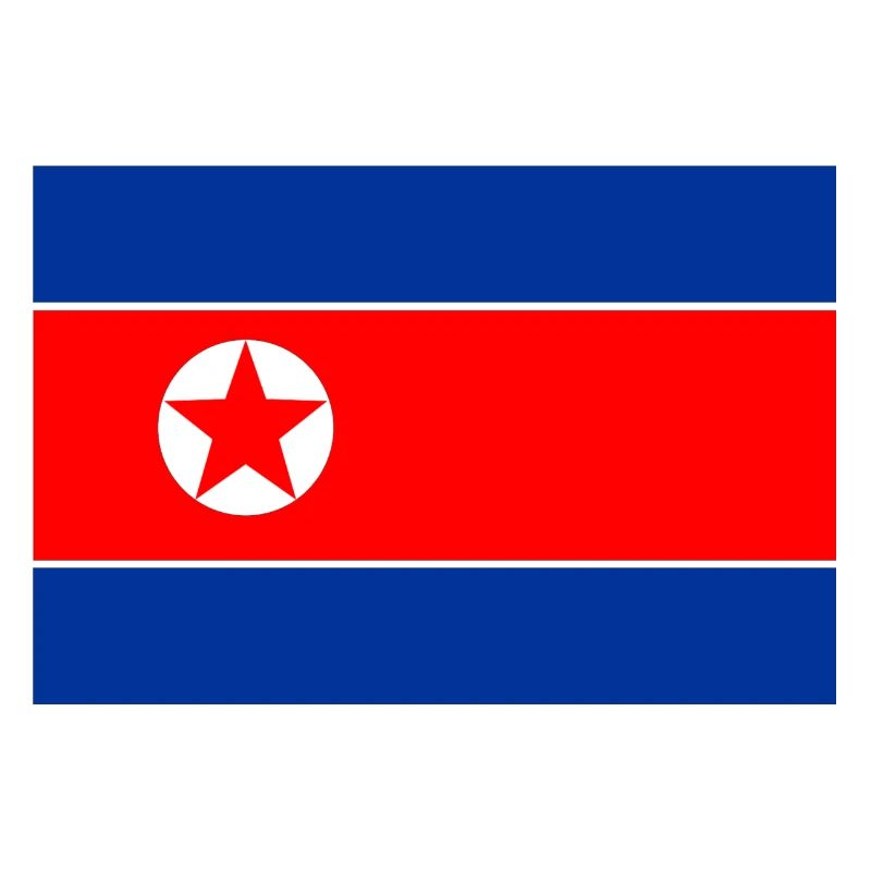 Drapeau du logo de la Corée du Nord Drapeau nord-coréen