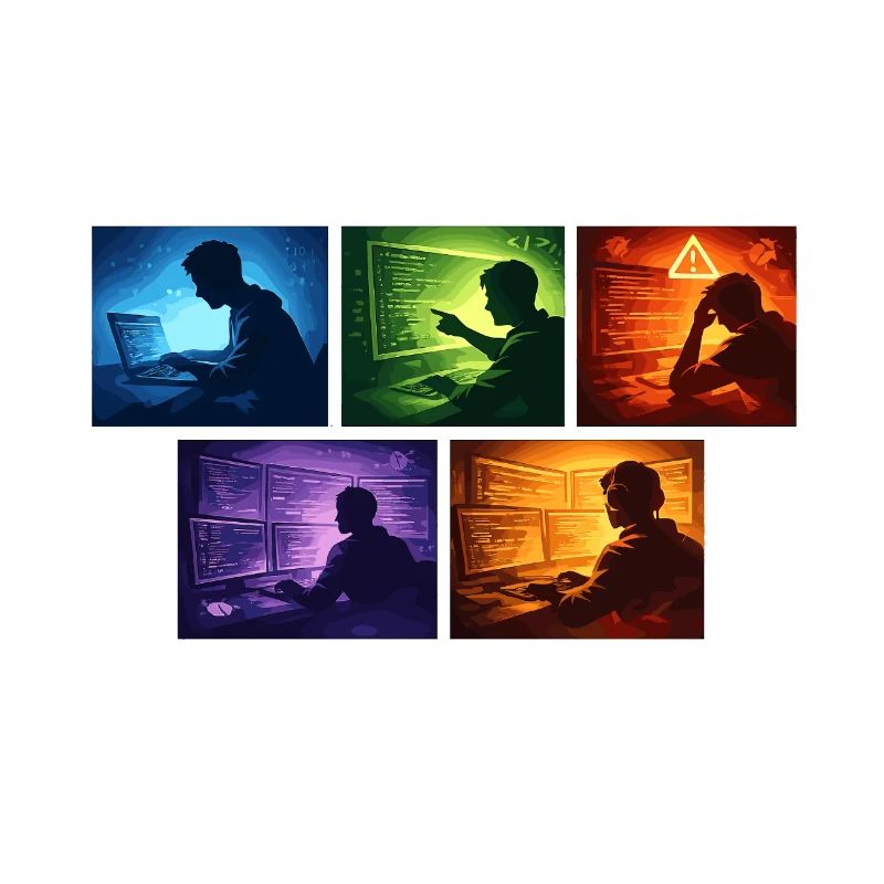 Neon-Coding: Bildschirmwelten