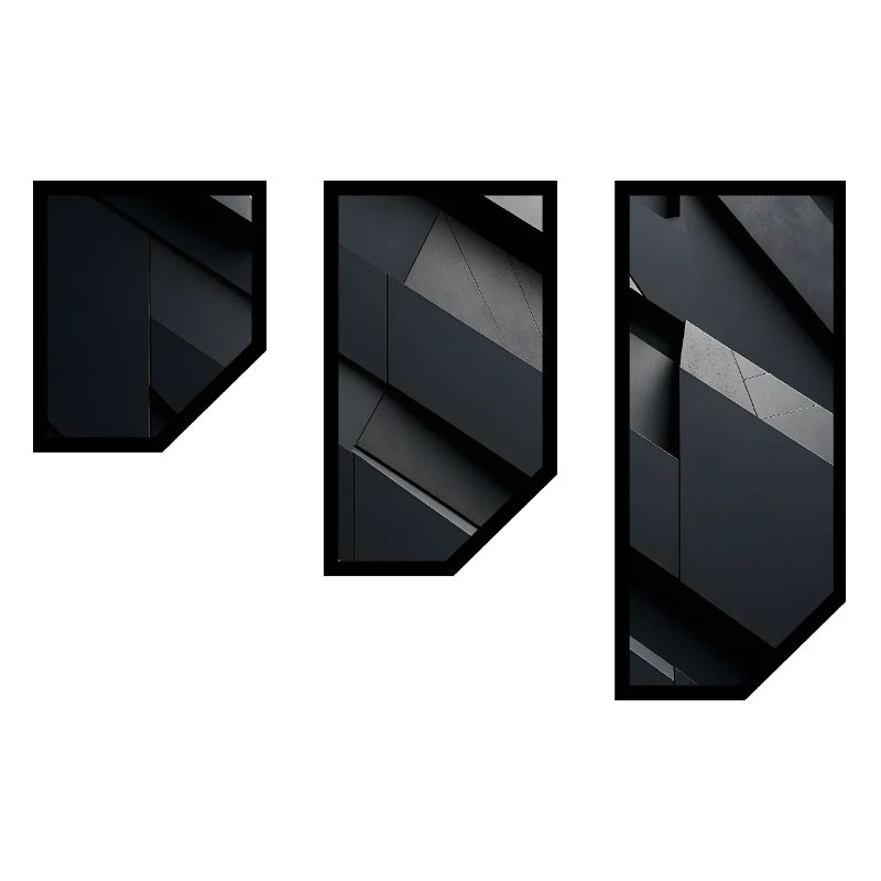 Geometric Dark Facade Pattern