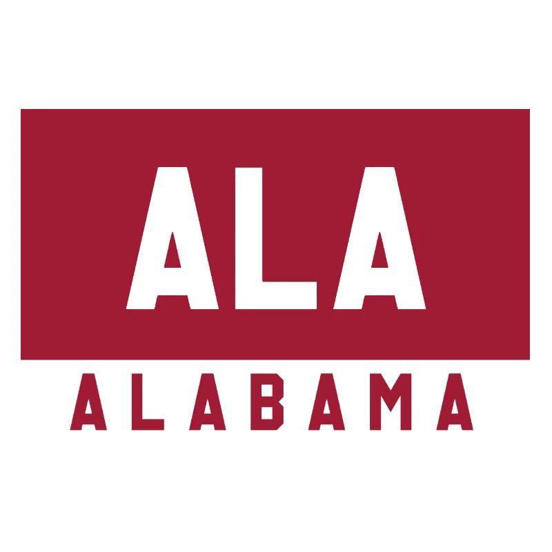 Alabama ALA Typographic Flag