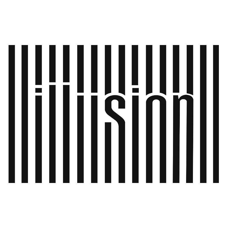 Illusion Barcode Textkunst