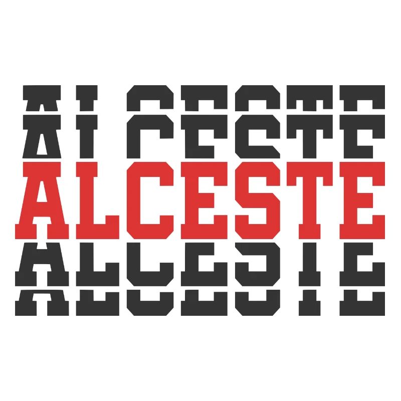 Alceste T-Shirt Geschenkidee gestapelter Text