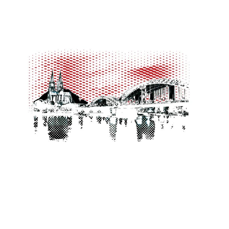 Skyline Köln Halftone