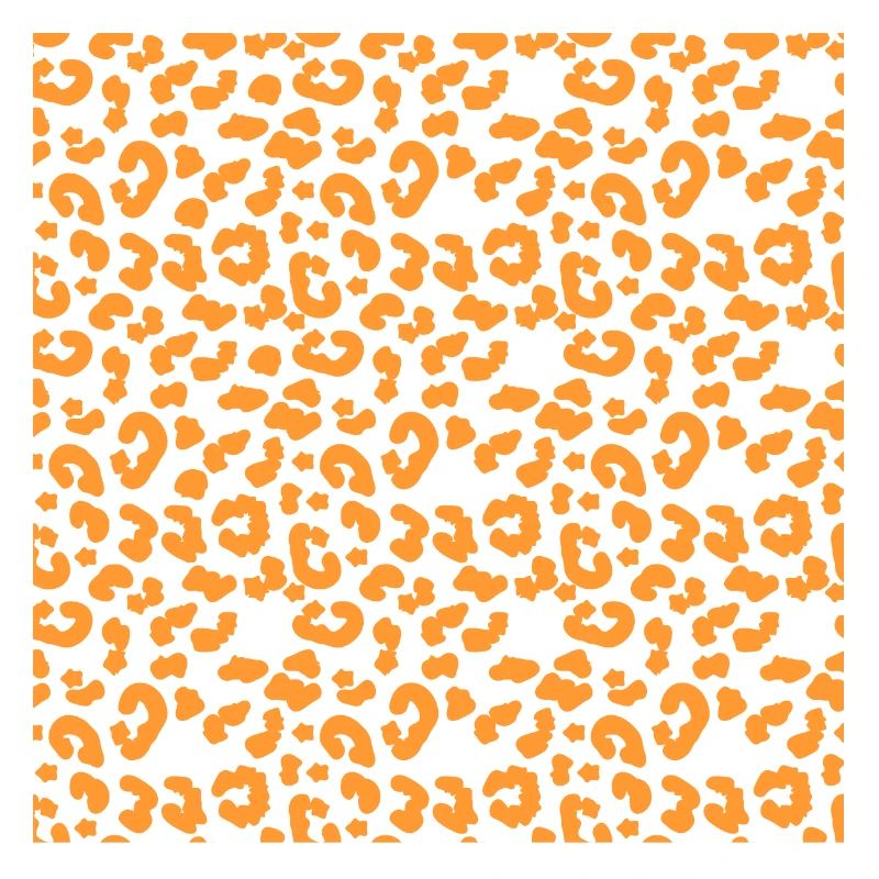 Leopard Pattern Pattern in Orange on Black
