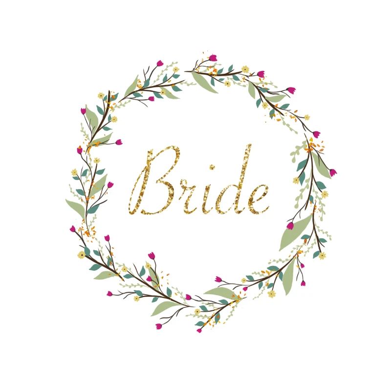 Couronne de mariée dorée pailletée