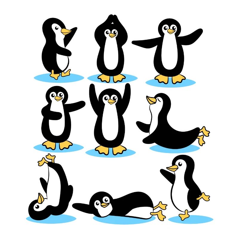 Cool Eislaufen Pinguin Arktis Eis Tier Vogel