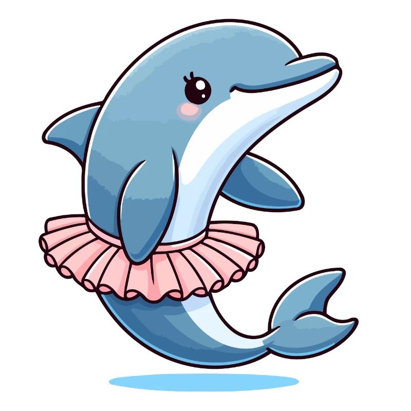 Balletic Dolphin: Graceful Waves