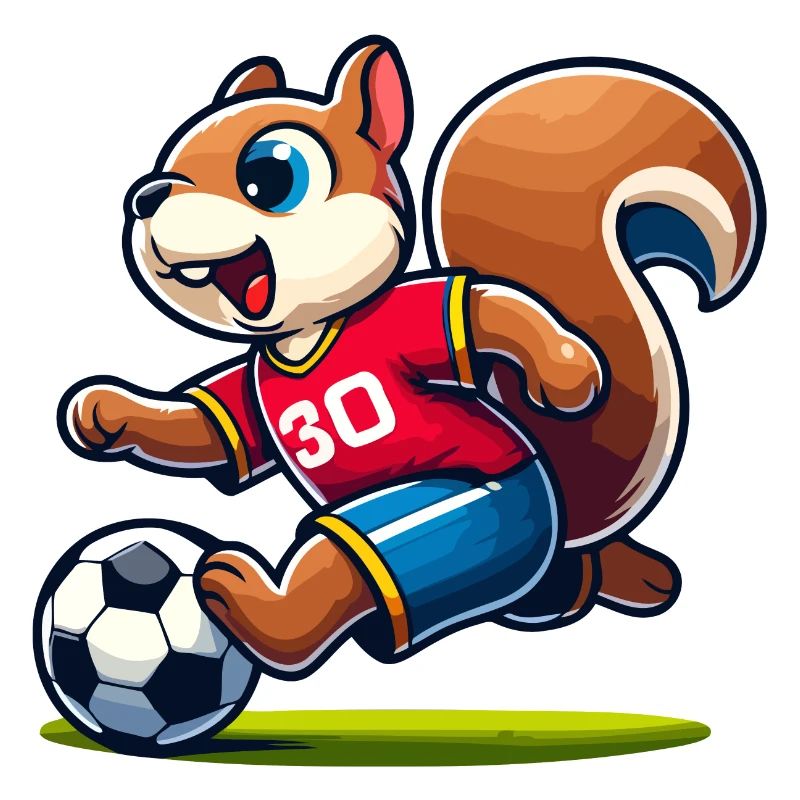 Scamper Striker: Das Fußball-Eichhörnchen