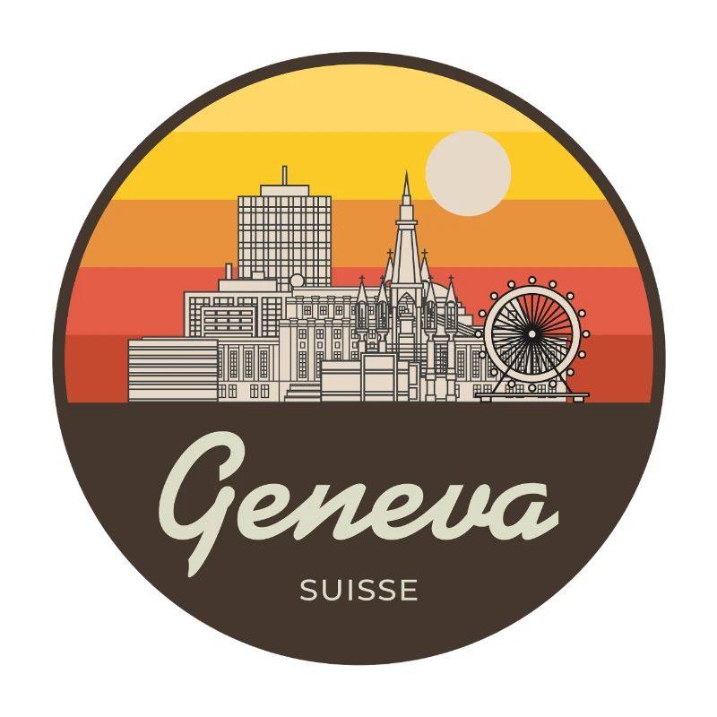 Geneva Skyline Sunset