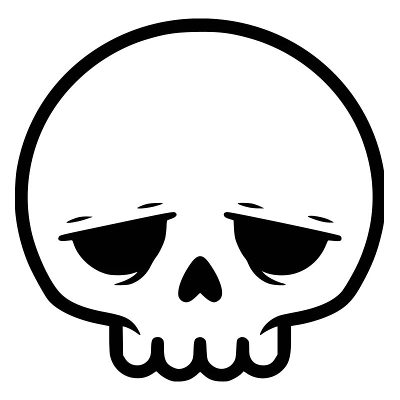 Sad Skull | Emo & Goth Design