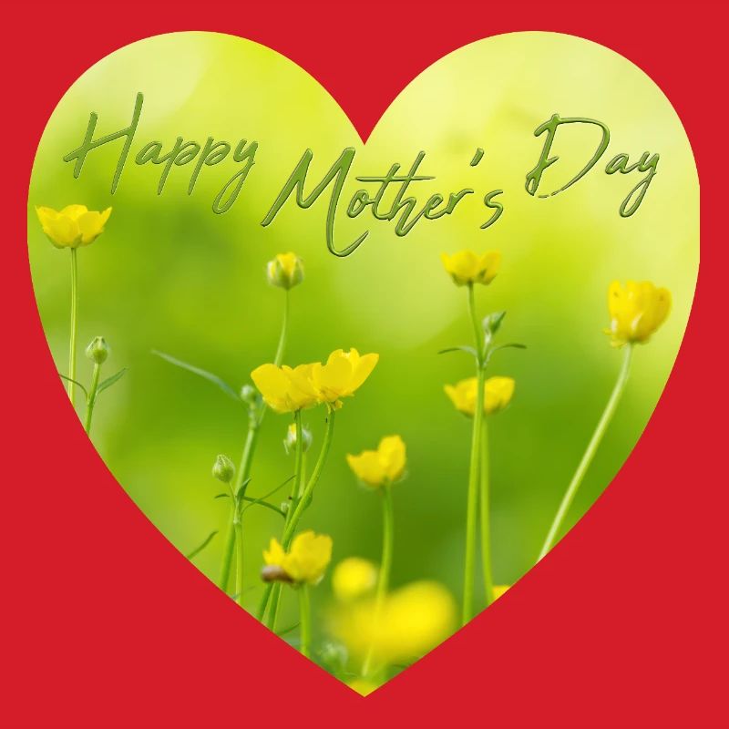 Herz mit Blumen zum Muttertag Geschenk Muttertag