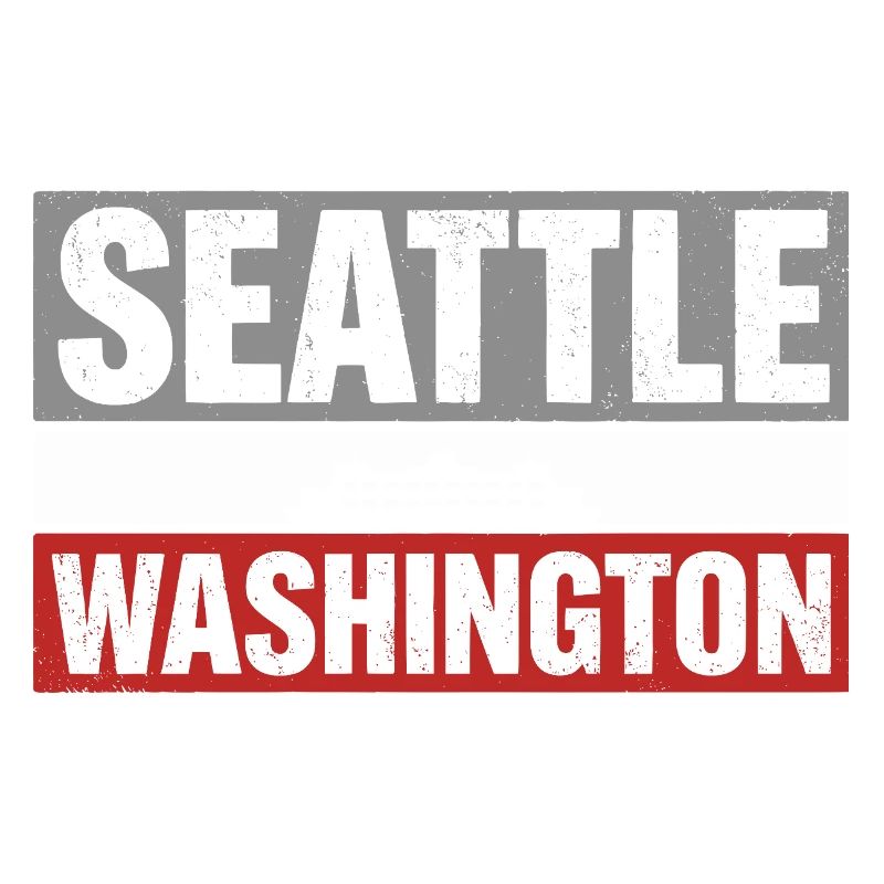 Seattle Washington Ferry Retro Typography Souvenir
